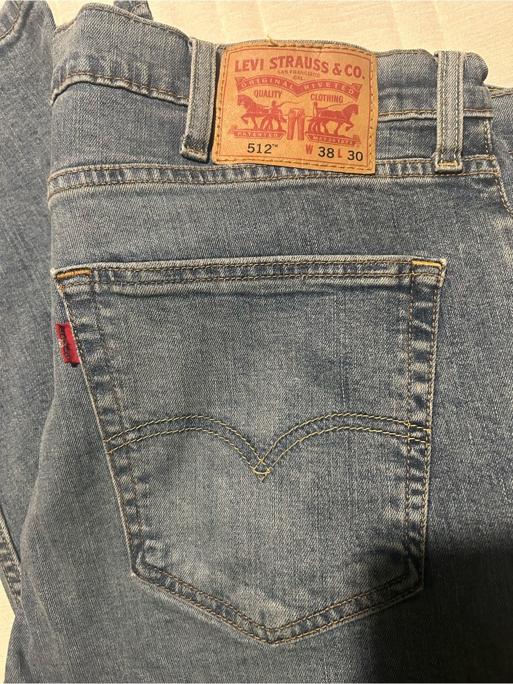 Levi's 512 Slim Straight Jeans in Light Blue Denim